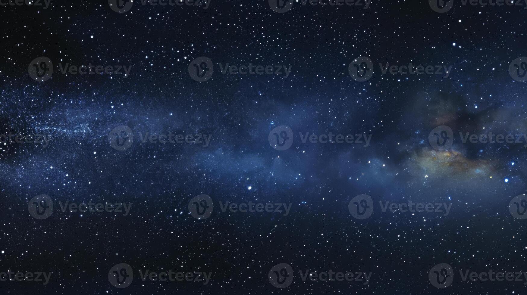 AI generated Deep blackness of the night sky filled with countless twinkling stars, creating a sense of vastness and infinity. Mysterious background. Concept of astronomy, cosmos, space exploration photo