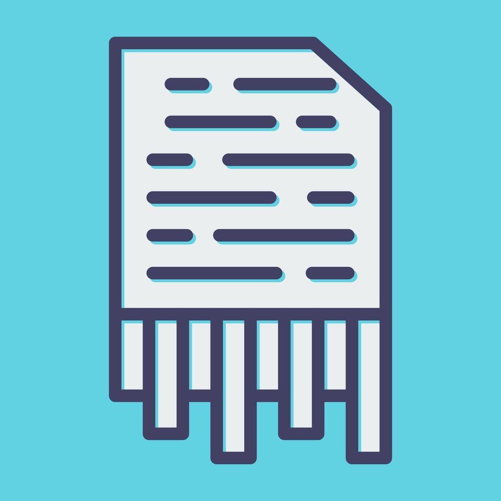 Shredding Vector Icon