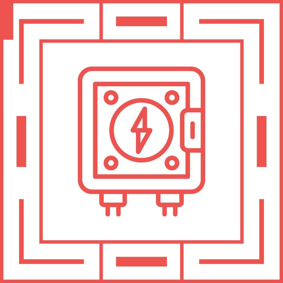 toma de corriente caja vector icono