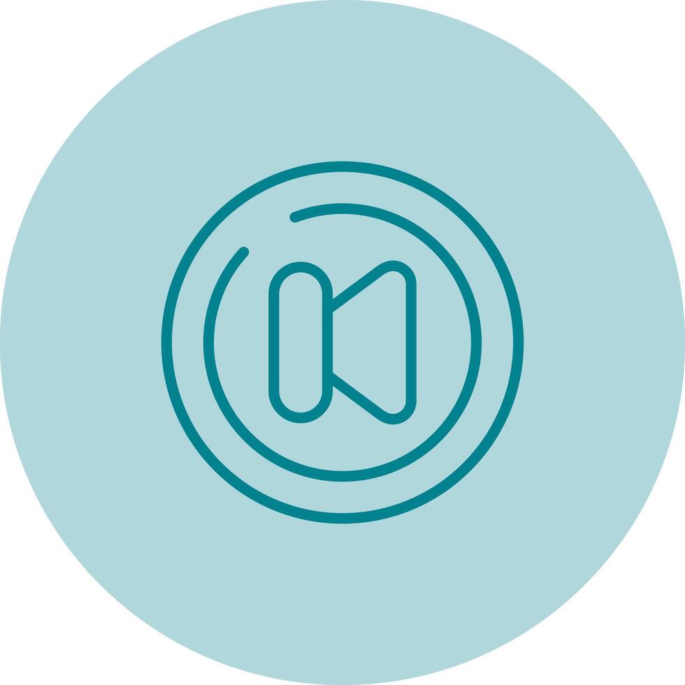 Video Previous Track Circl Vector Icon