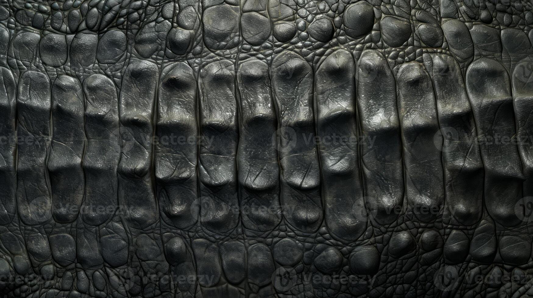 AI generated Crocodile skin textured background. Dark brown alligator scales. Concepts of texture, luxury materials, exotic leather, and detailed close up photo