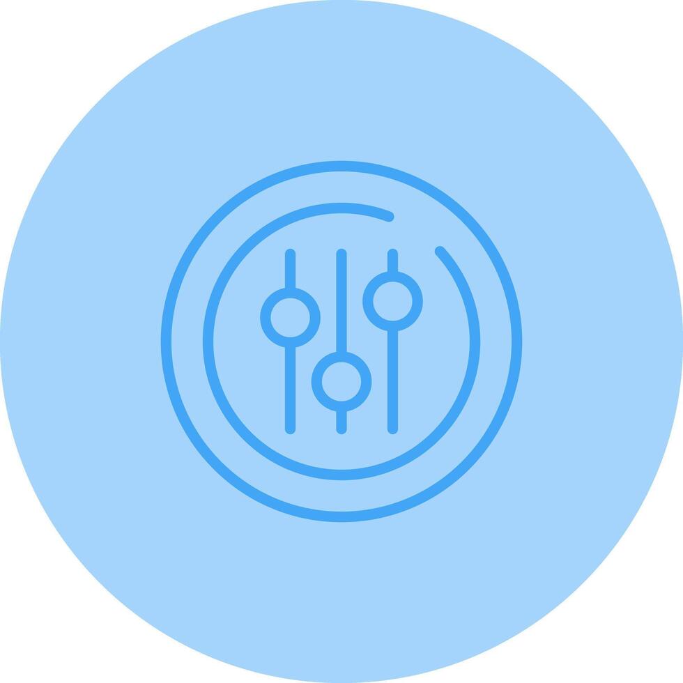 Audio Equalizer Circle Vector Icon