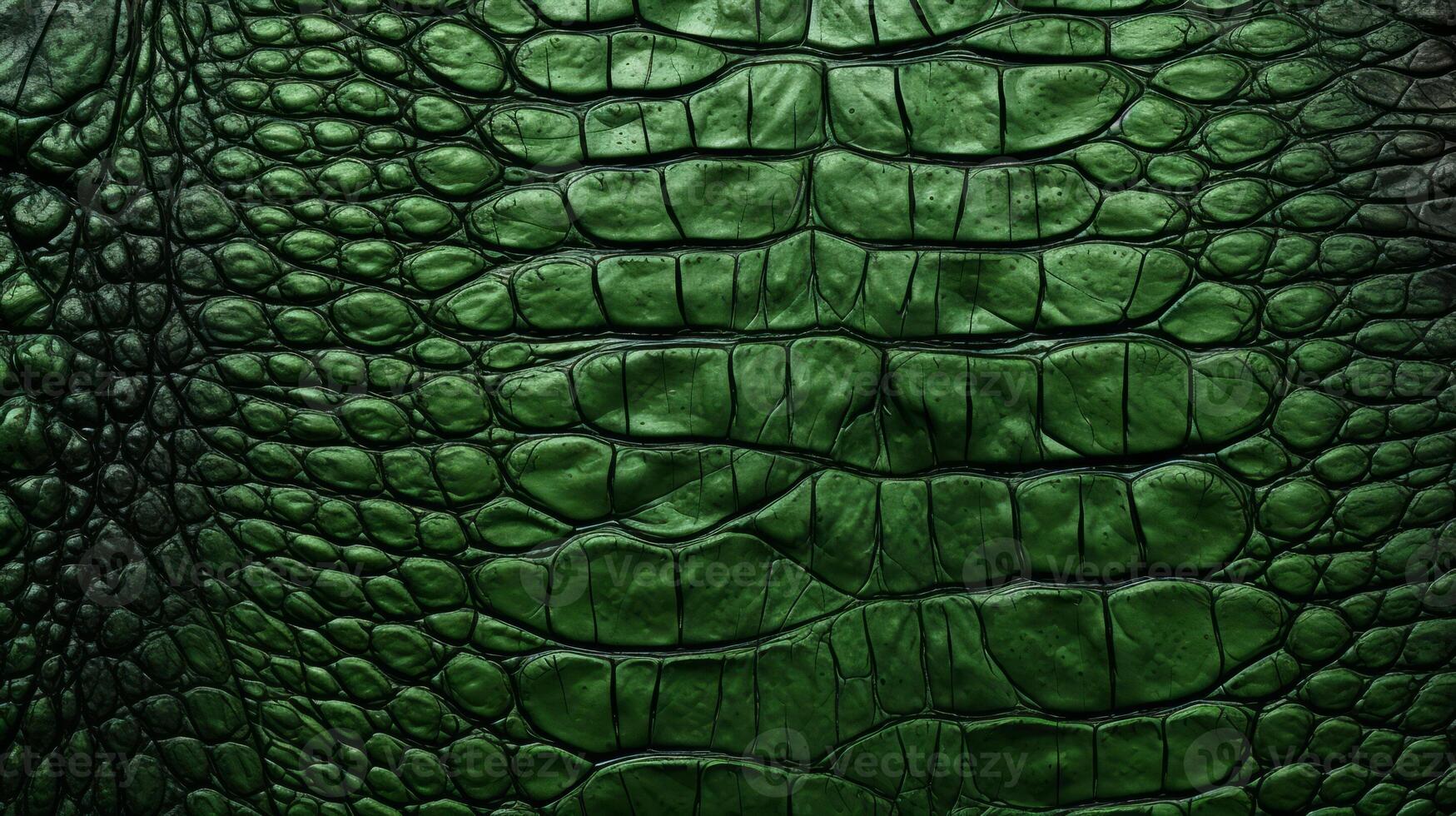 AI generated Crocodile skin textured background. Dark green alligator scales. Lizard, reptile skin. Concepts of texture, luxury materials, exotic leather, detailed close up photo
