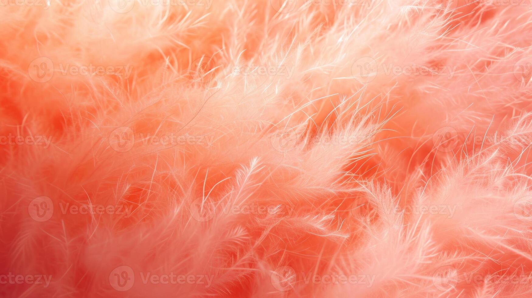 AI generated Trendy Peach soft feather texture. Background. Fashionable color. Concept of Softness, Comfort and Luxury. Perfect for backdrop, Fashion, Textile, Interior Design. Furry surface photo