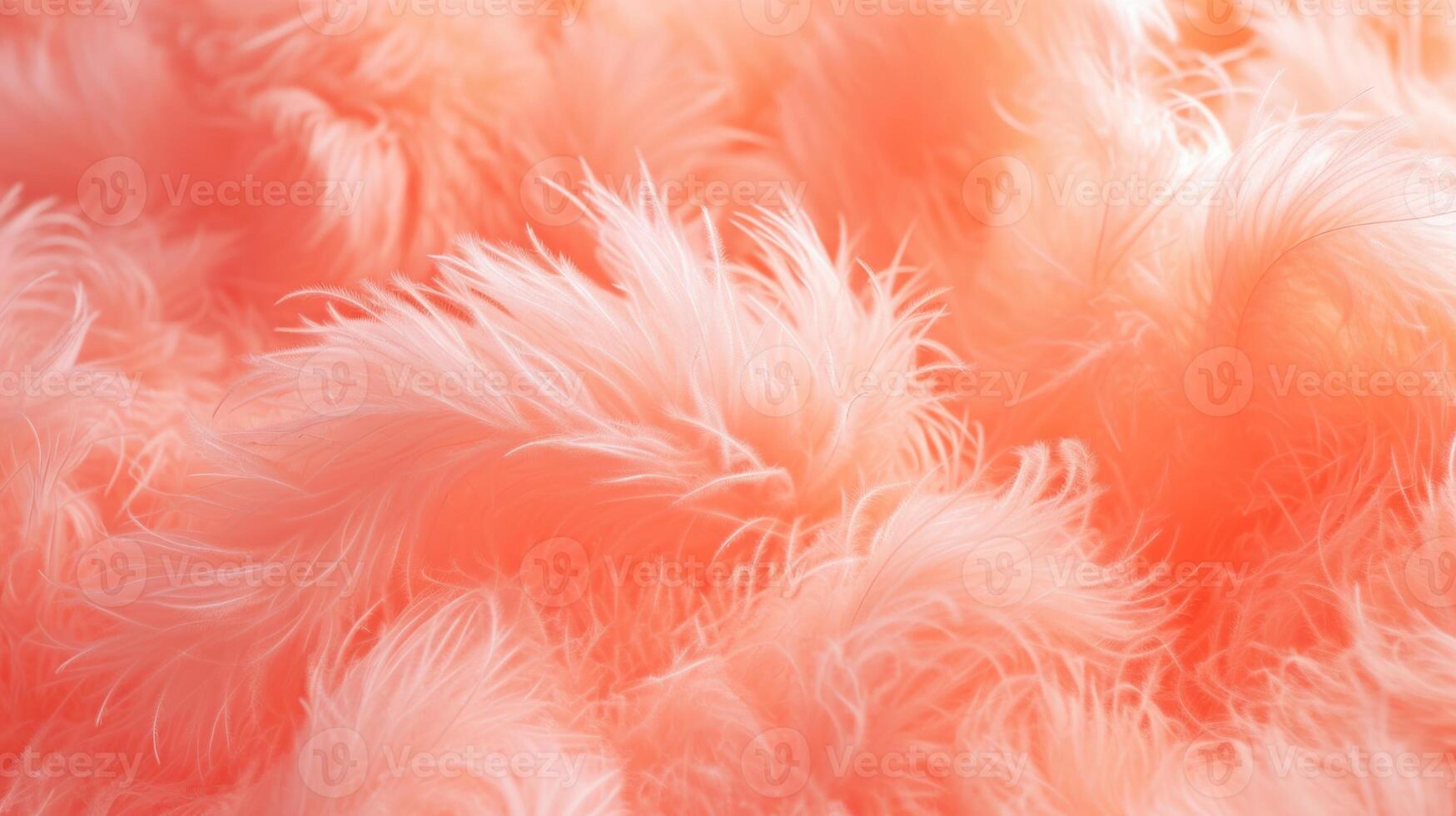 AI generated Trendy Peach soft feather texture. Background. Fashionable color. Concept of Softness, Comfort and Luxury. Perfect for backdrop, Fashion, Textile, Interior Design. Furry surface photo