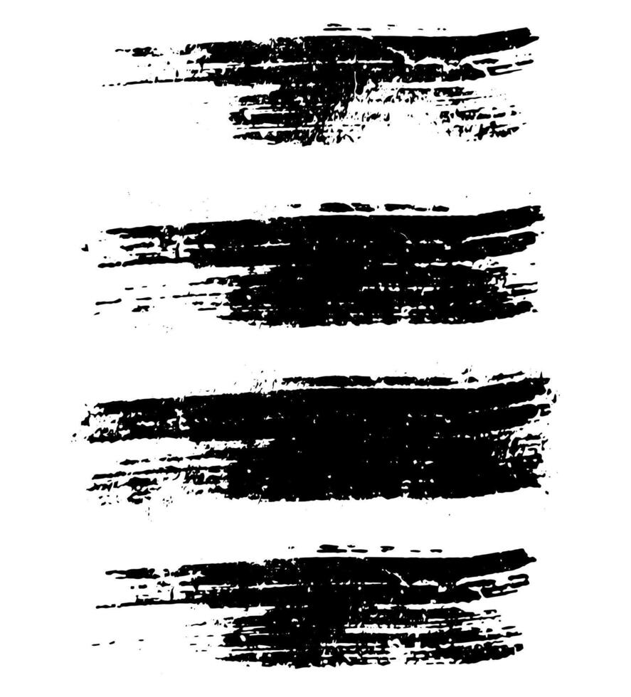 set of grunge splashes, a set of paint brush stroke, set of strokes splash, set of watercolor brush strokes, black and white paint stroke brush on white background, brush bundle vector