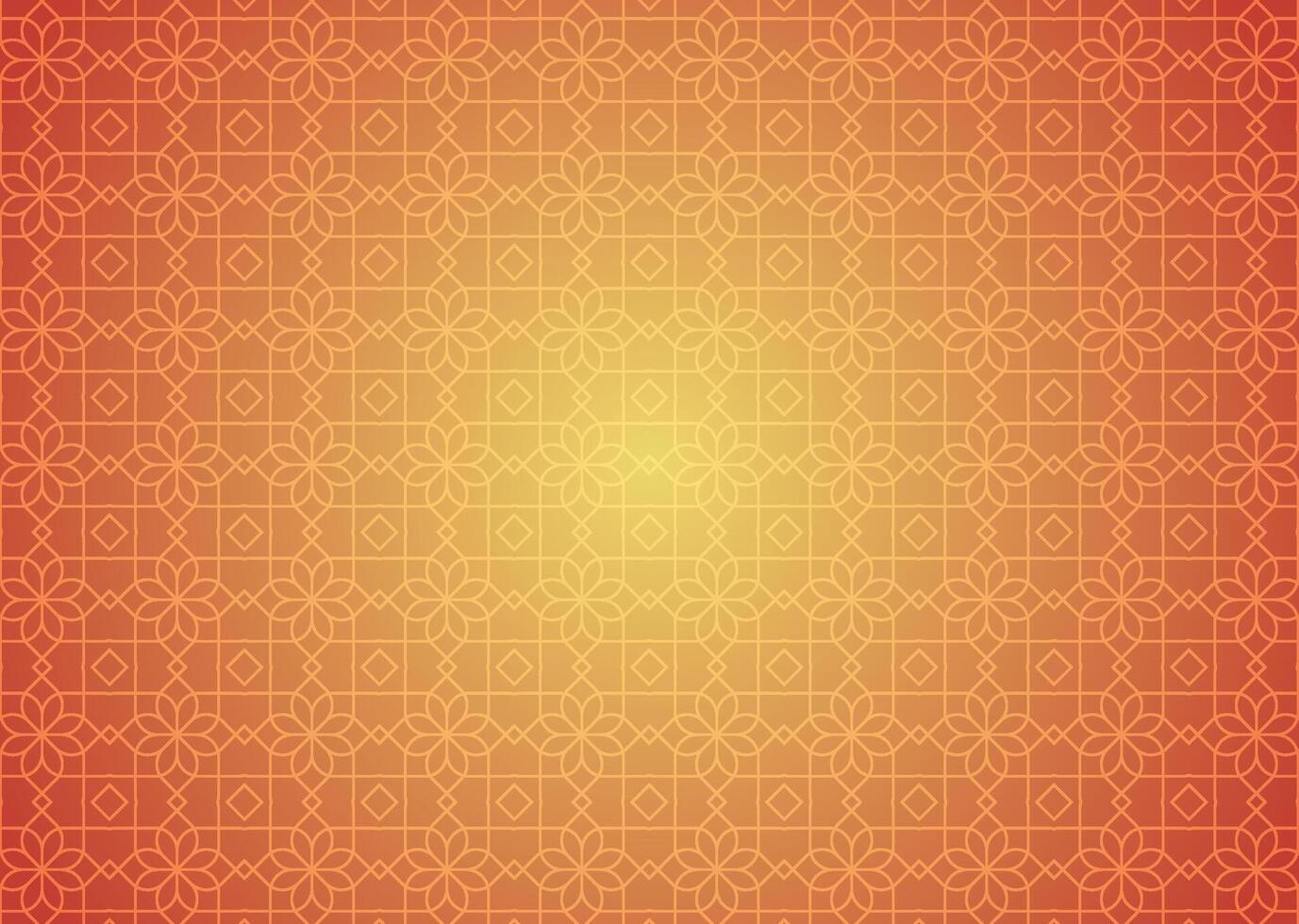 resumen naranja y amarillo antecedentes con un floral arabesco antecedentes musulmán patrón, Arábica textura arabesco patrón, Arábica islámico diseño vector