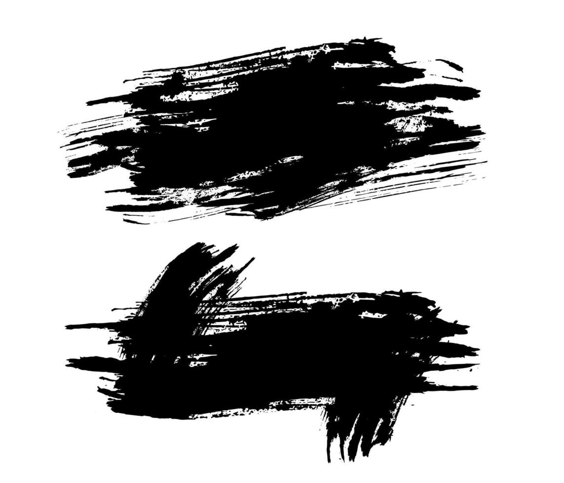 Brush stroke scratch set black and white color,.A Black and white brush stroke on a white background, vintage dirty scribble Brush stroke scratch vector