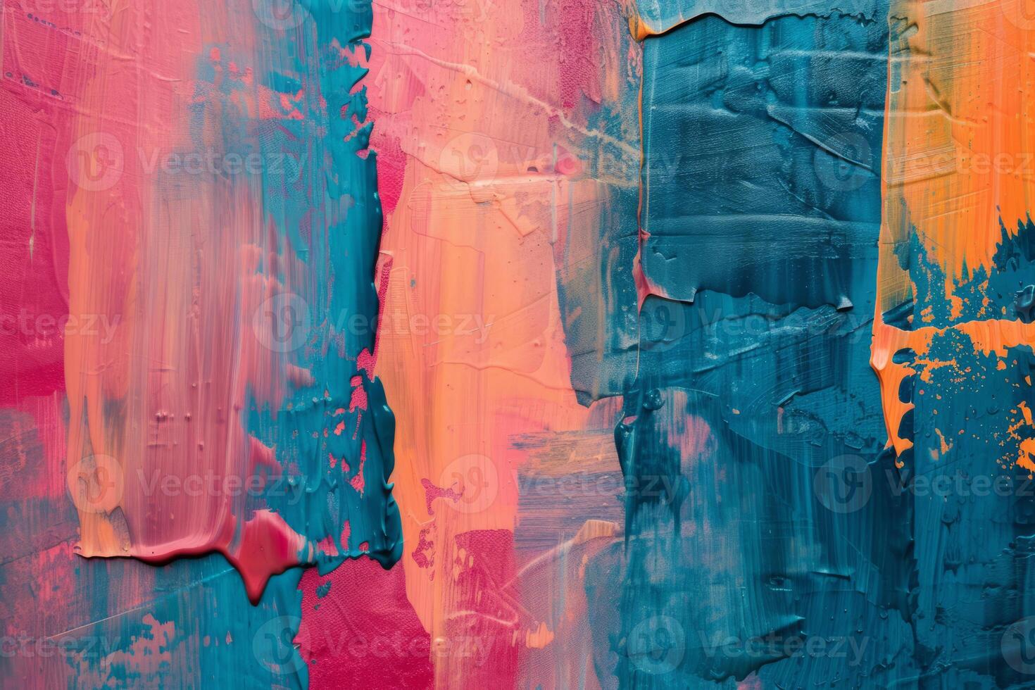 AI generated Abstract oil paint texture on canvas. Background in bold colors. Generative AI photo