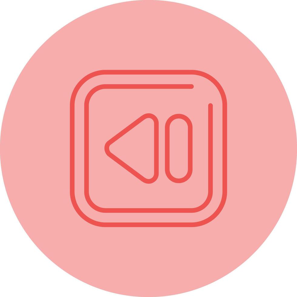 Rewind Square Vector Icon
