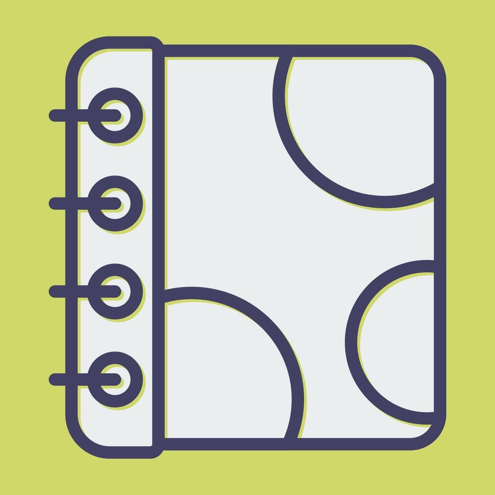 Notebook with Decorative Vector Icon