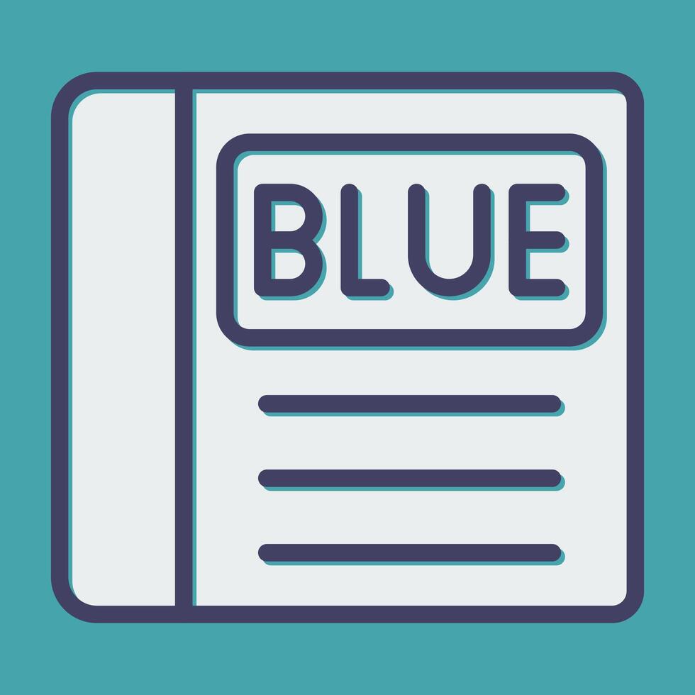 Blue Book Vector Icon