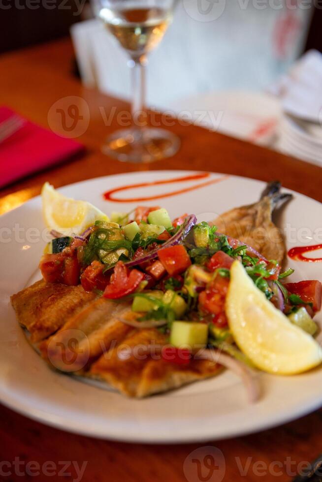 Cooked Tilapia with Salsa photo