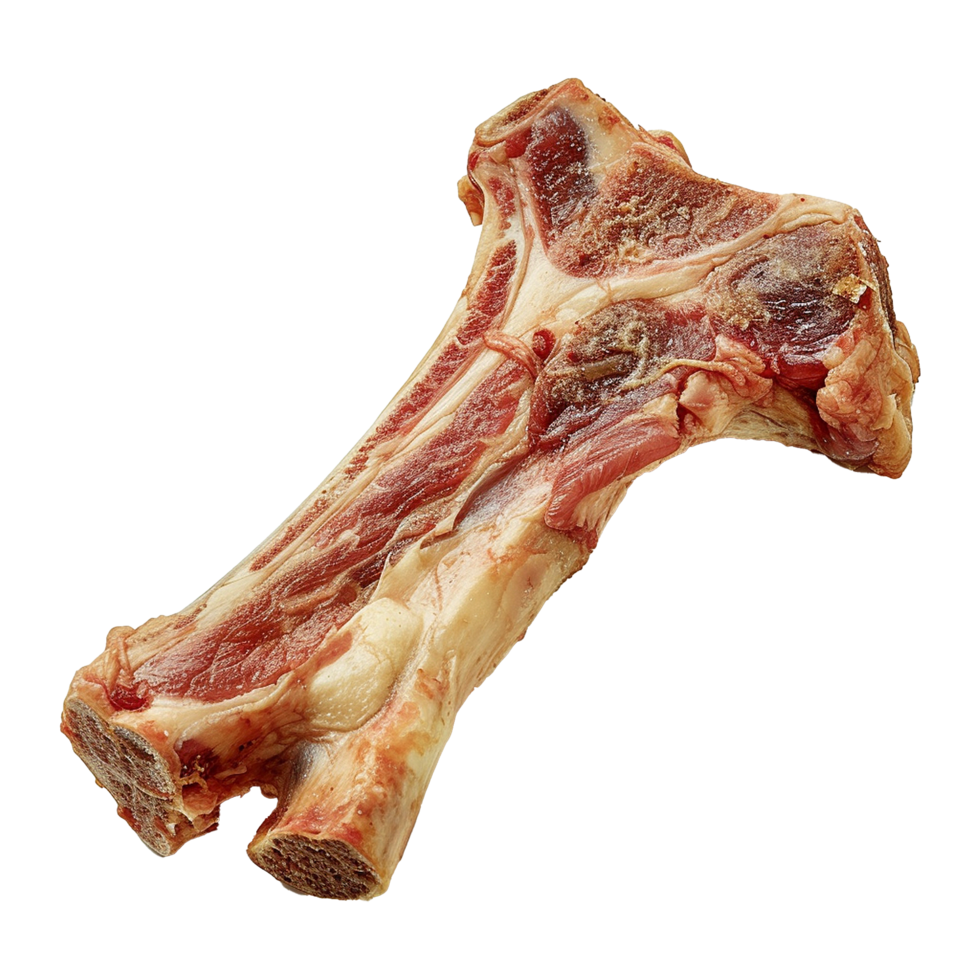 ai generado carne de vaca perro hueso aislado en transparente antecedentes png