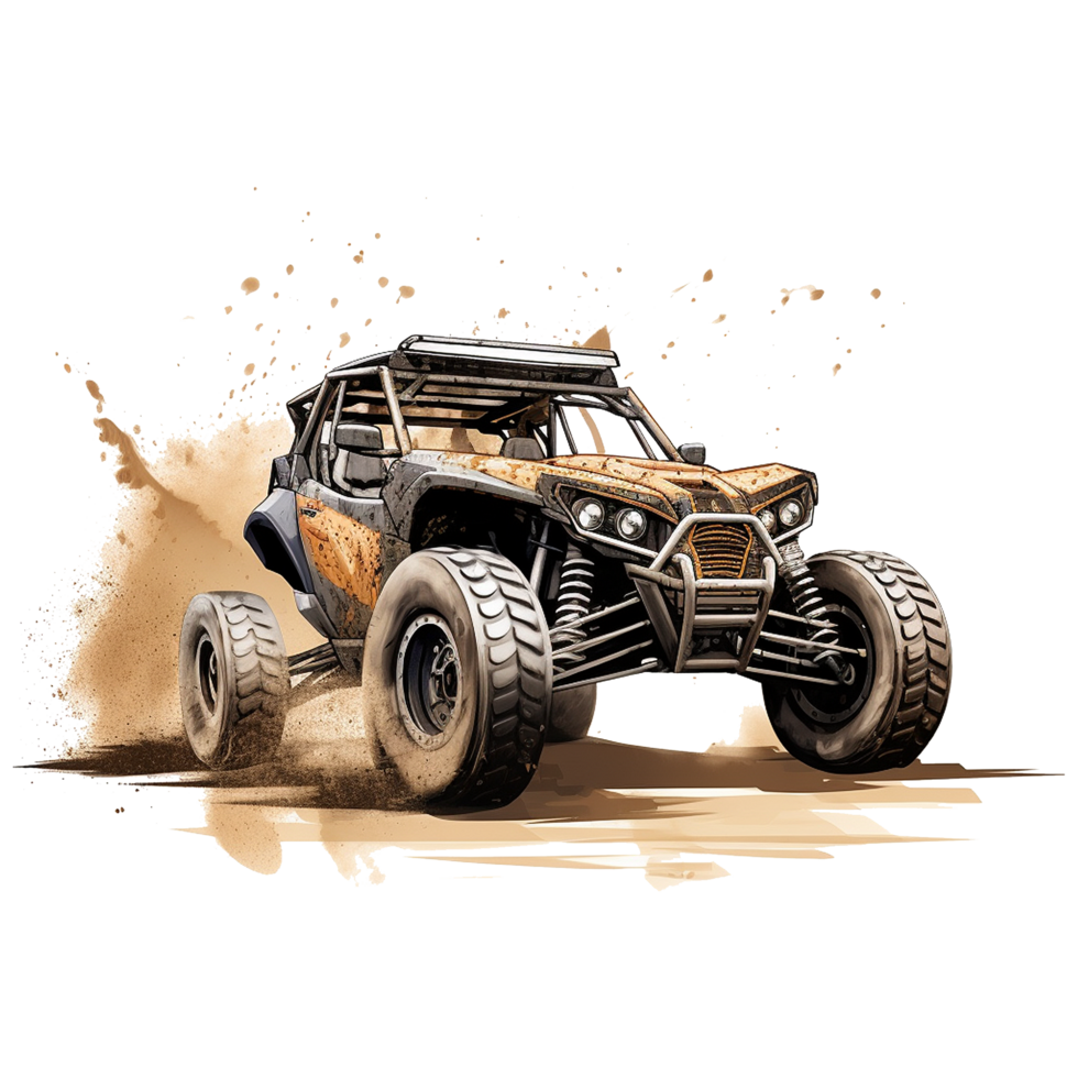 AI generated Desert buggy car isolated on transparent background png