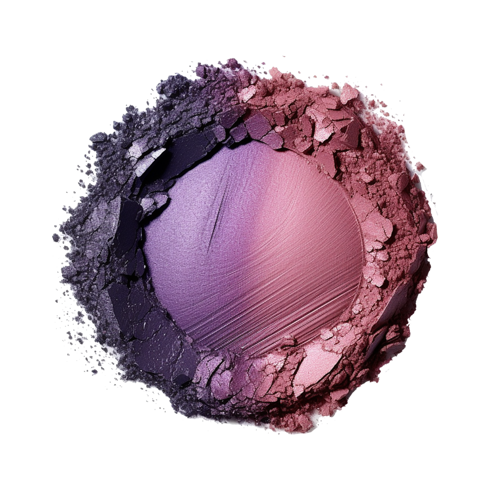 AI generated Eye shadow palette in vibrant colors isolated on transparent background png