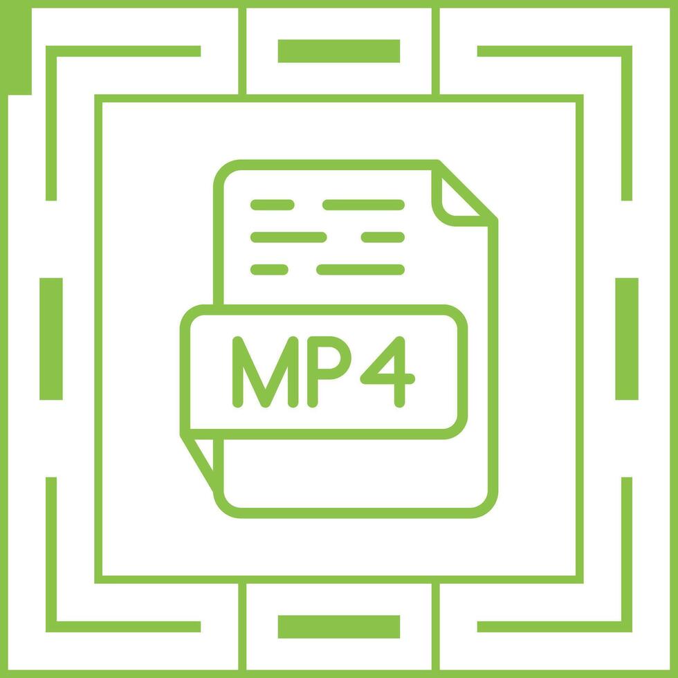 icono de vector de mp4