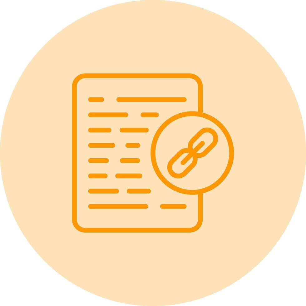 Document Link Vector Icon