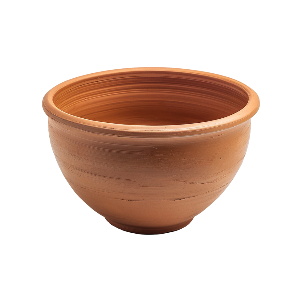 AI generated Clay saucer plate isolated on transparent background png