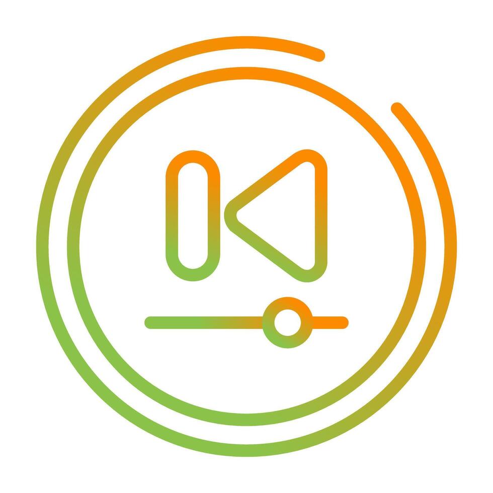 Video Previous Track Butto Vector Icon
