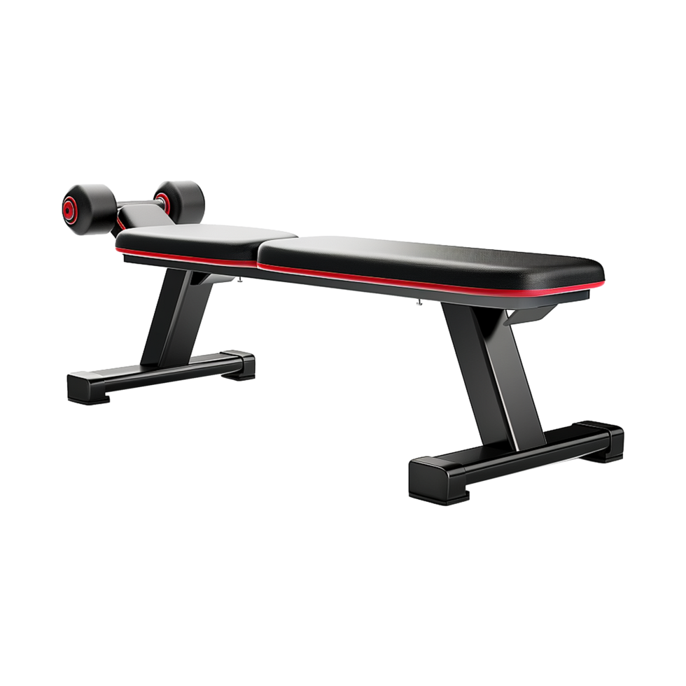 AI generated Abdominal gym bench isolated on transparent background