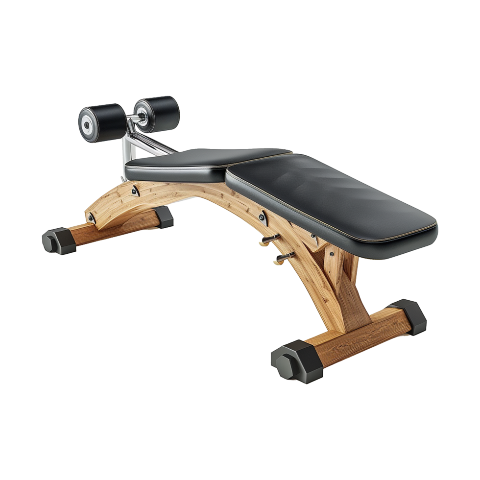 AI generated Abdominal gym bench isolated on transparent background