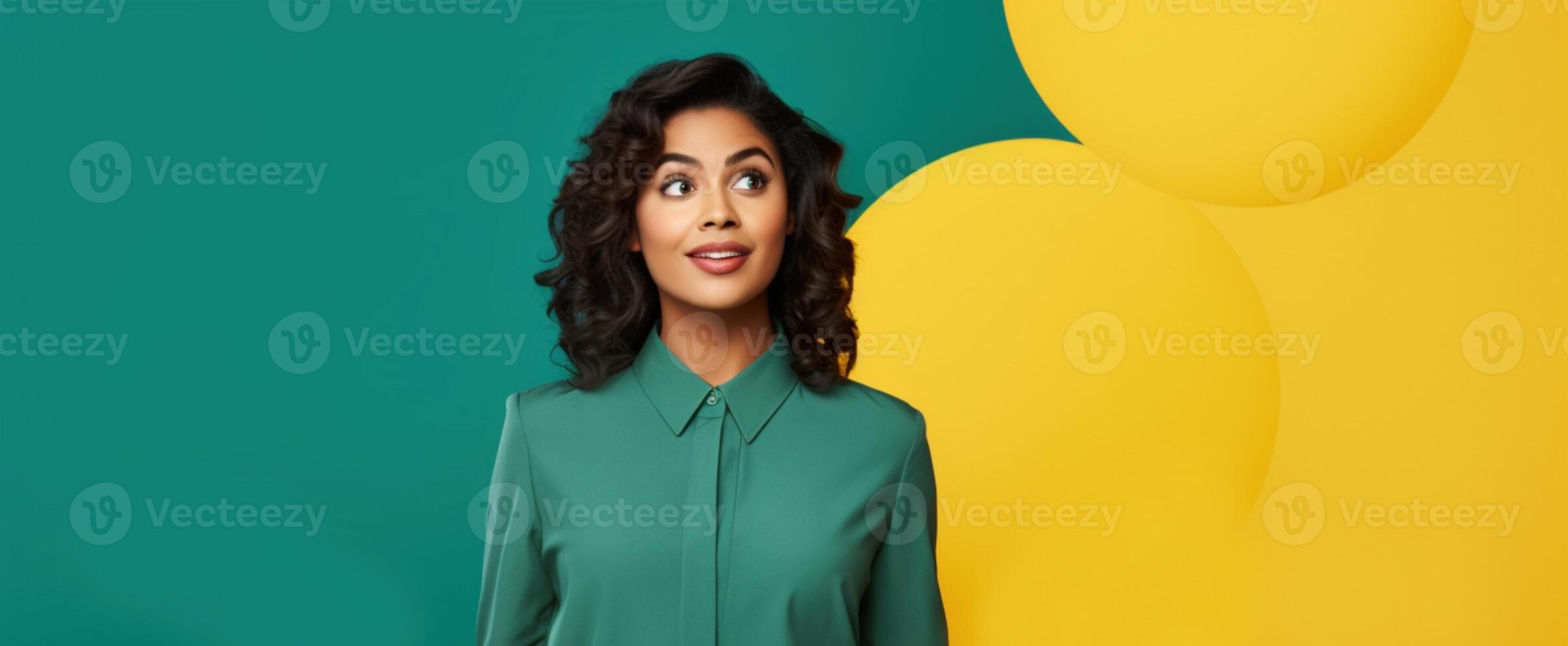 AI generated South Asian Girl in Office Clothes photo