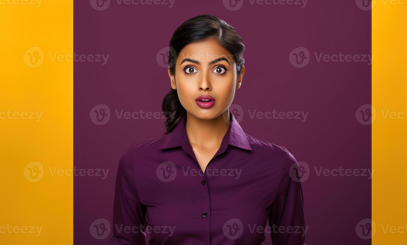 AI generated South Asian Girl in Office Clothes photo