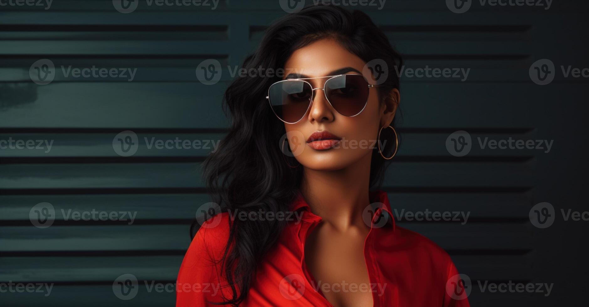 AI generated South Asian Girl Wearing Sunglasses photo