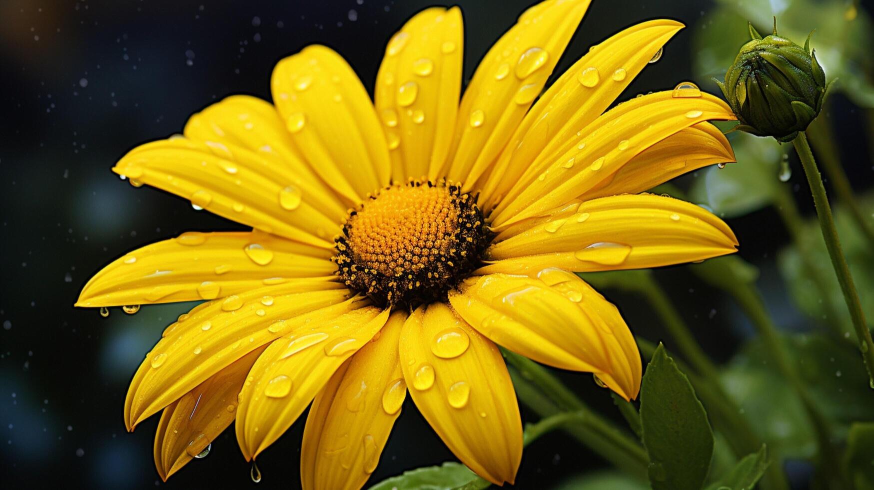 AI generated vibrant yellow daisy a symbol of beauty in nature growth photo