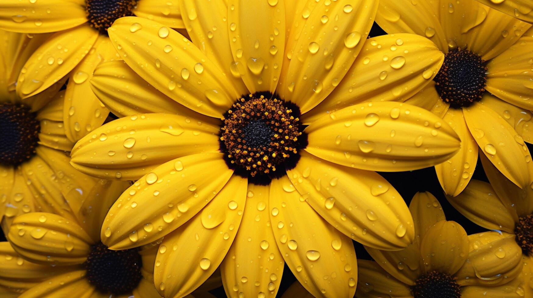 AI generated vibrant yellow daisy blossom a symbol of beauty in nature photo