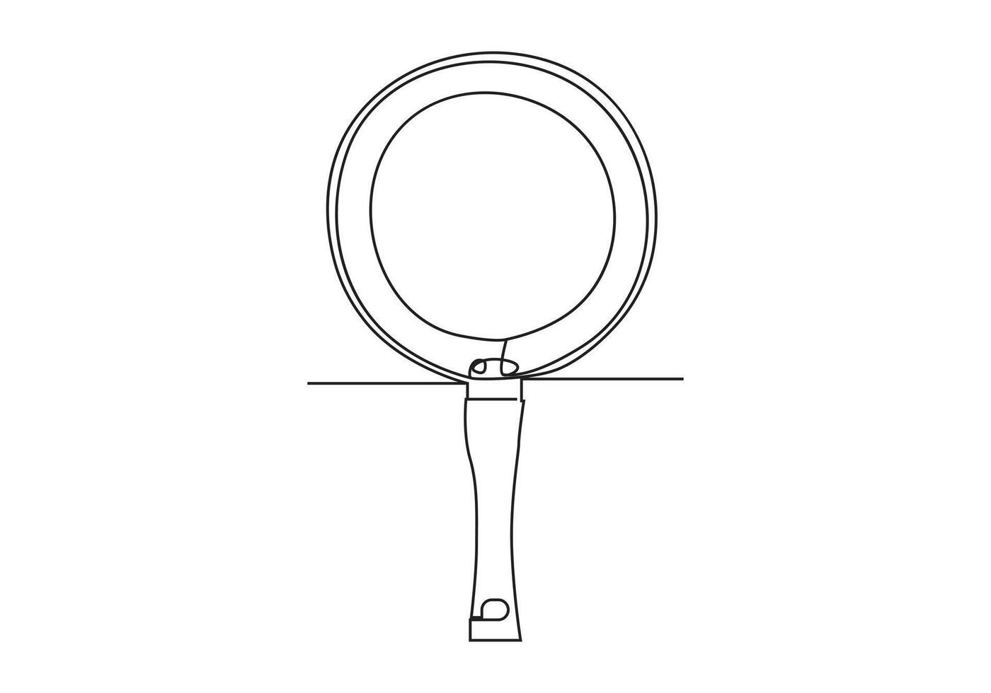 Frying pan in continuous drawing vector. One line Frying pan icon vector background. Frying pan icon. Continuous outline of a Frying pan icon.