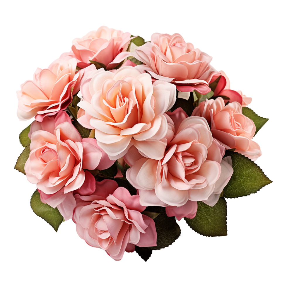 AI generated Rose flower 3d render isolated on transparent background png
