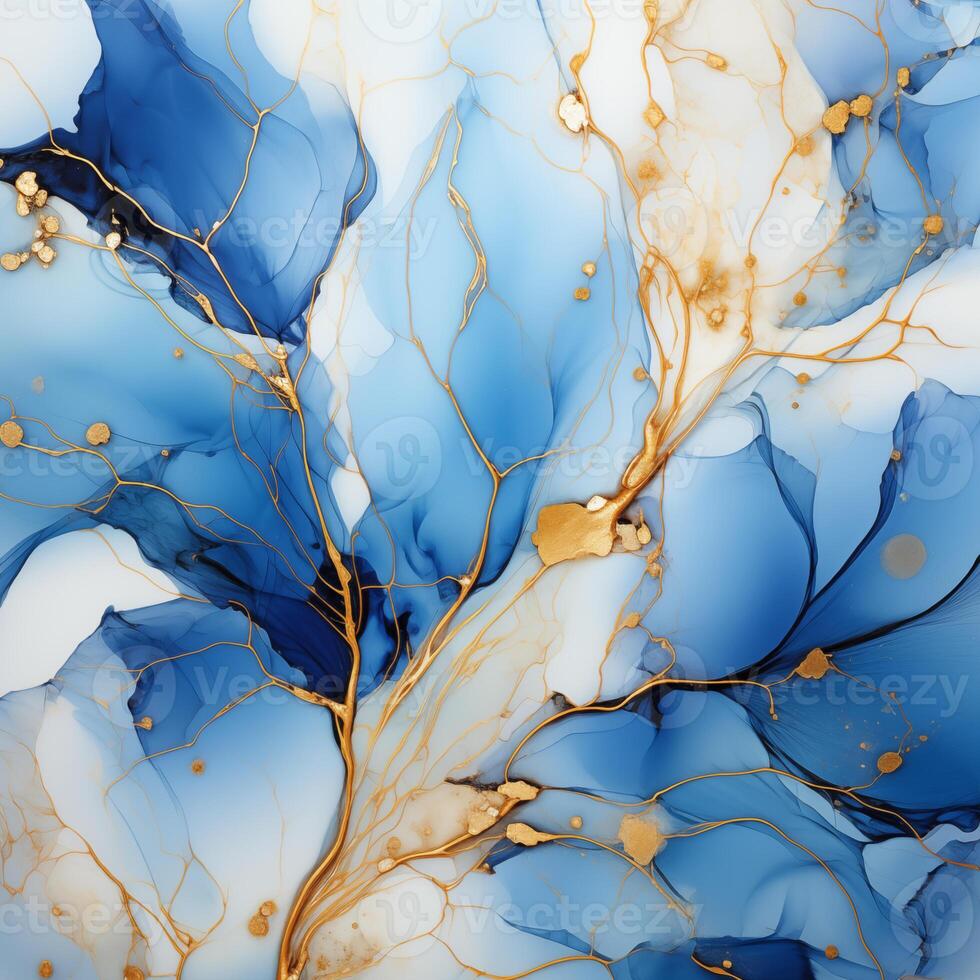 AI generated marbled background alcohol ink effect photo