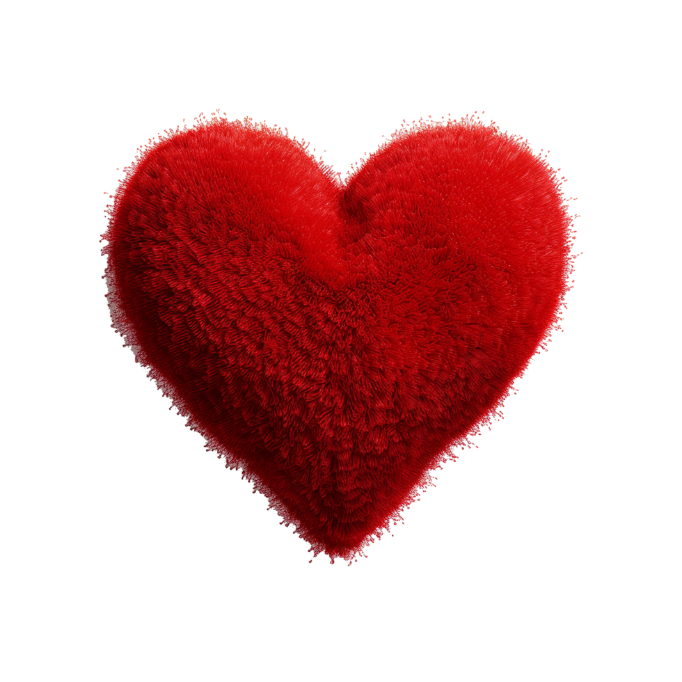 AI generated Red heart shape isolated on transparent background png