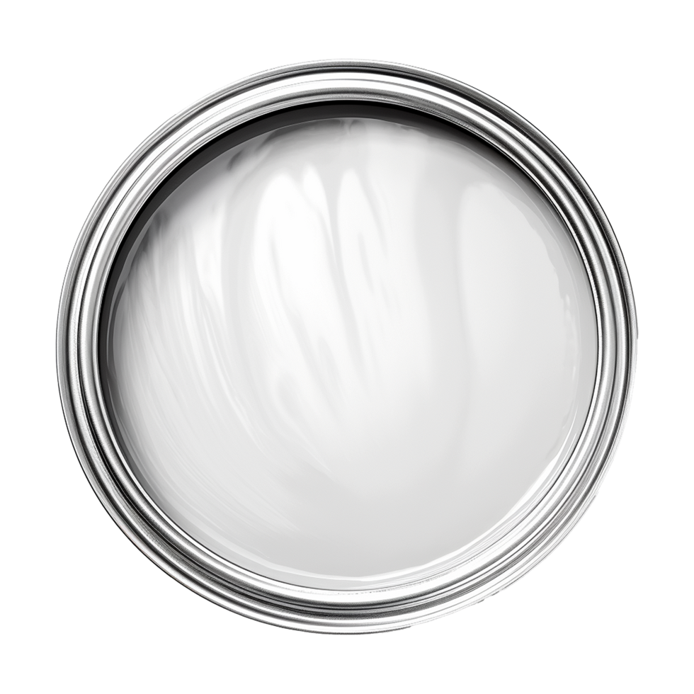 AI generated Paint can isolated on transparent background top view png