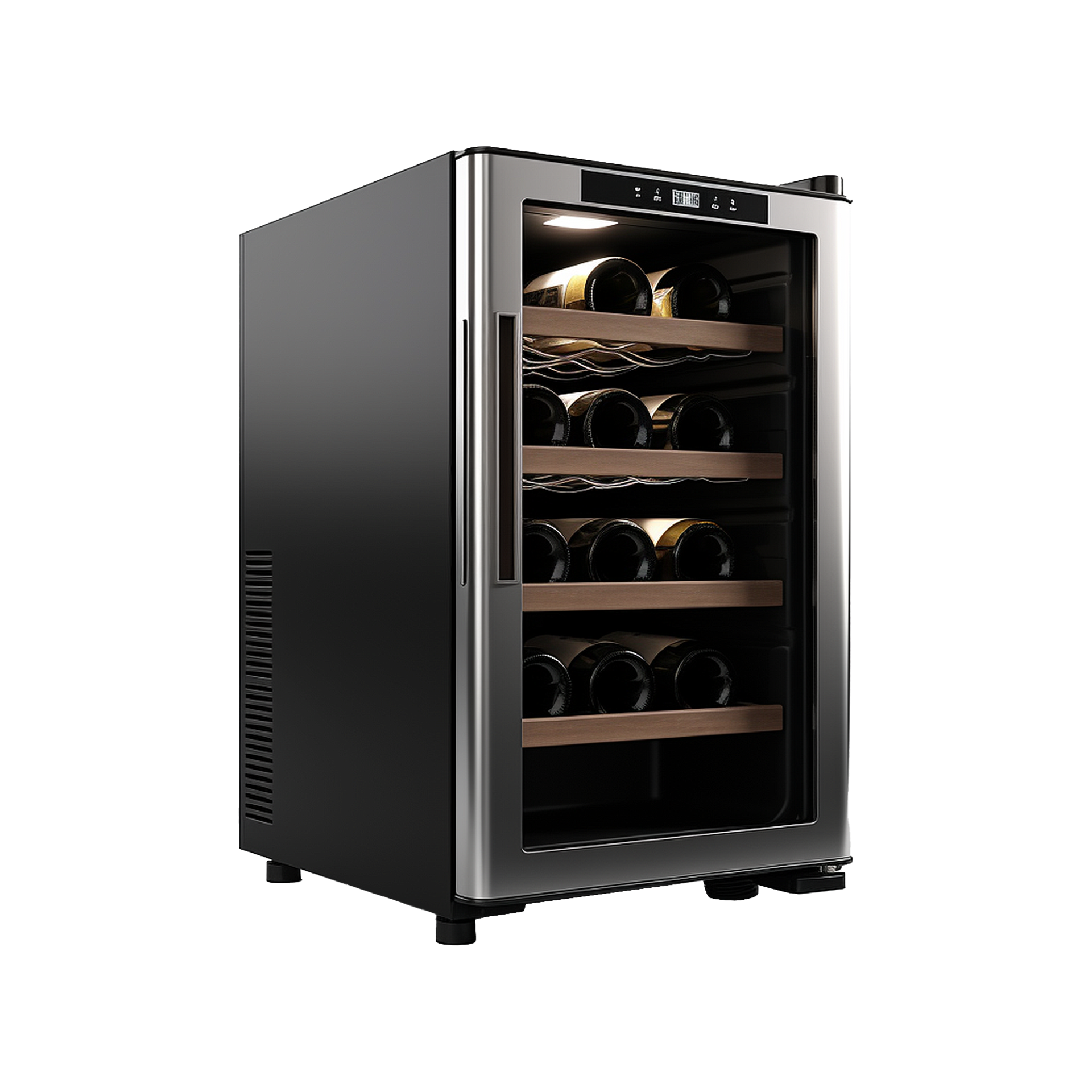 AI generated Wine fridge cooler isolated on transparent background