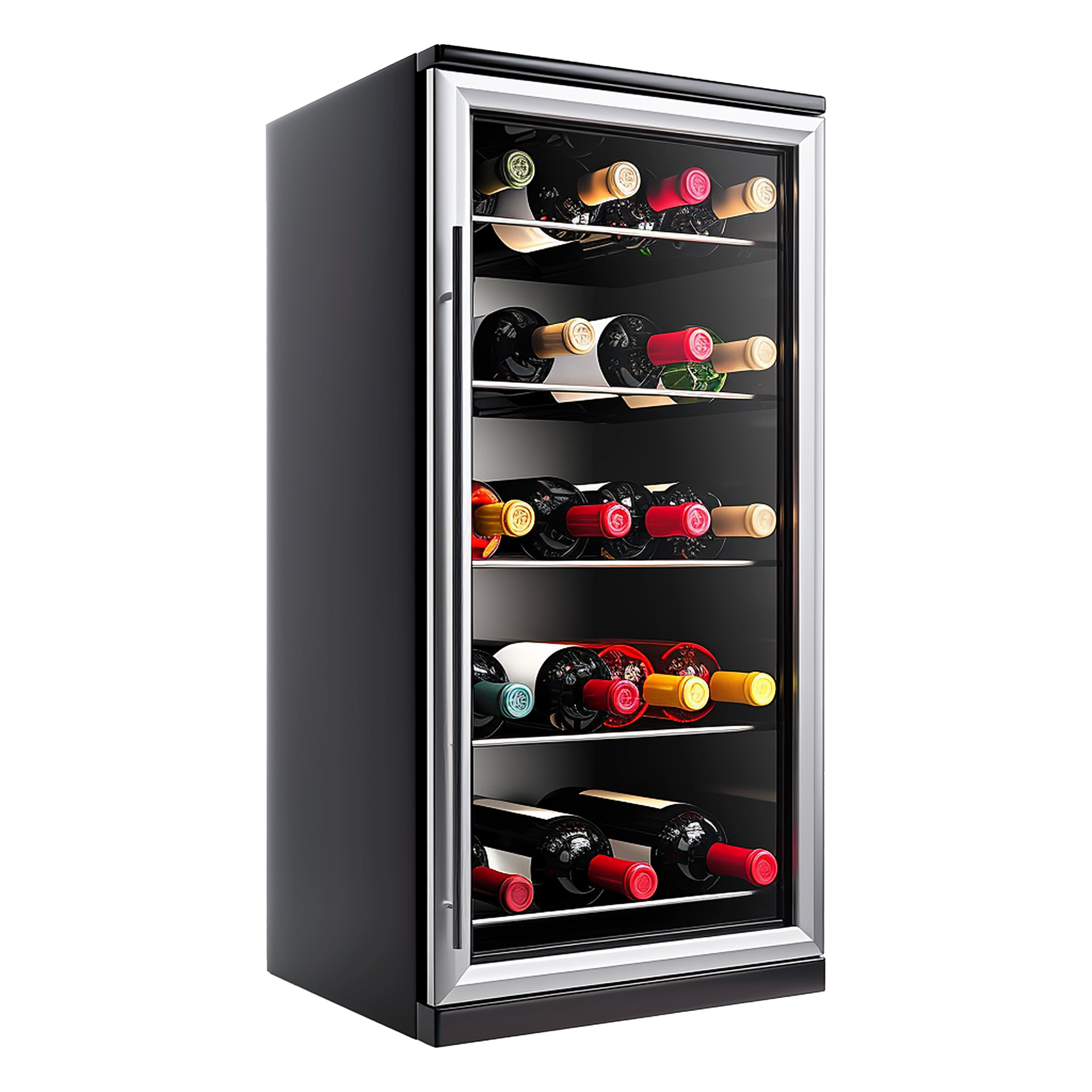 AI generated Wine fridge cooler isolated on transparent background