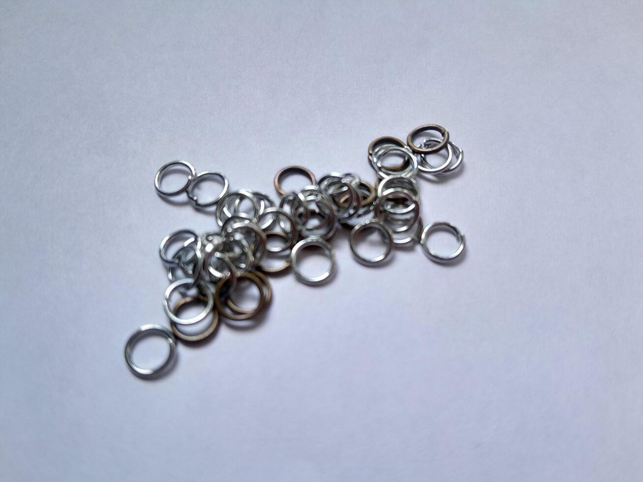 Photos of lots of small iron rings. This photo is perfect for calendars, advertisements, banners, posters