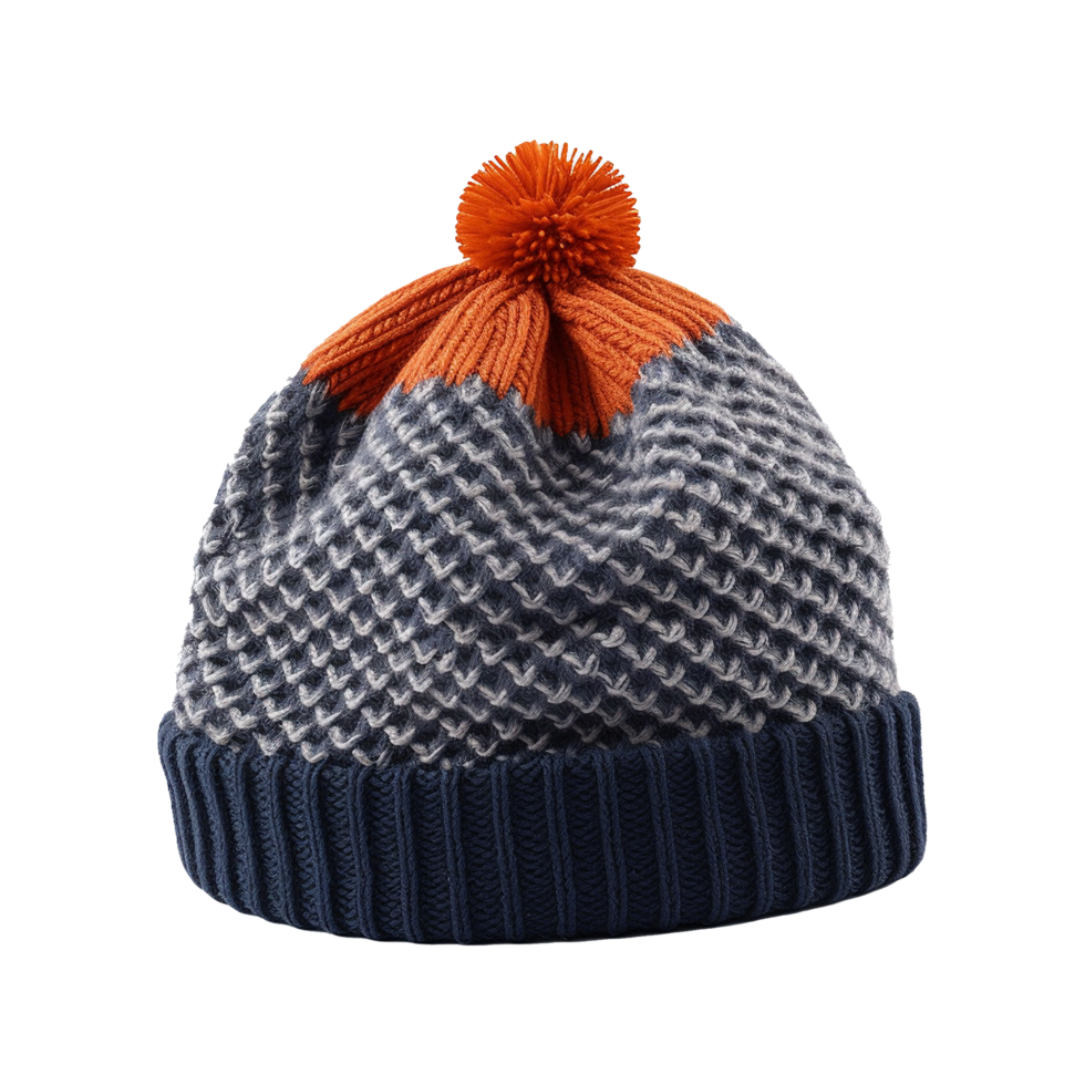 AI generated Knitted hat color isolated on transparent background png