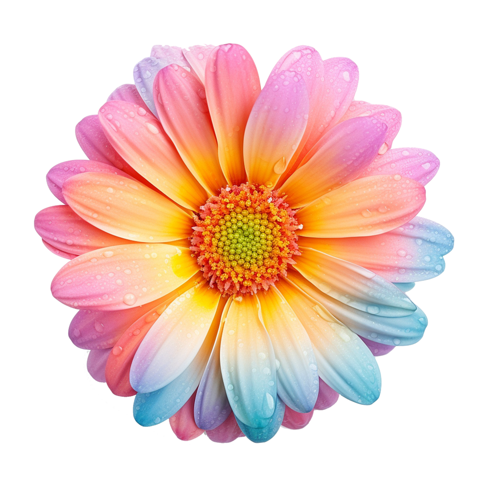 AI generated Colorful flower isolated on transparent background png