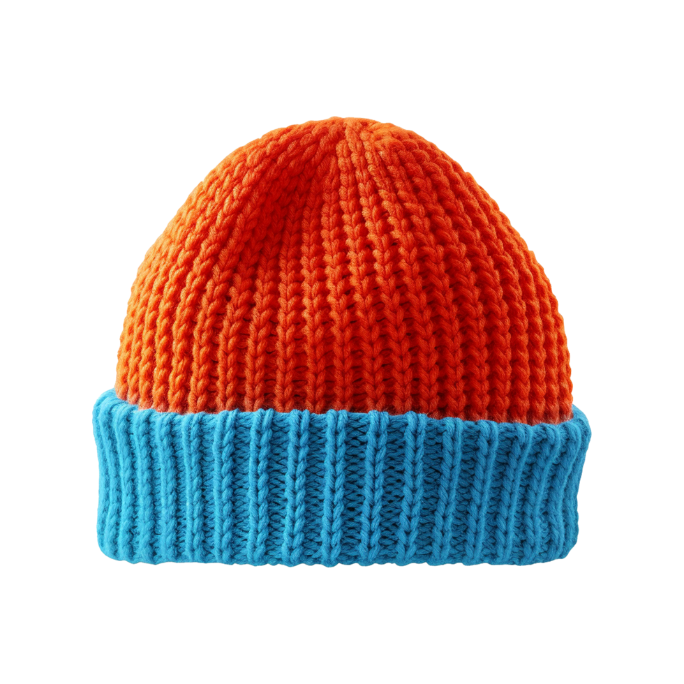 AI generated Knitted hat color isolated on transparent background png