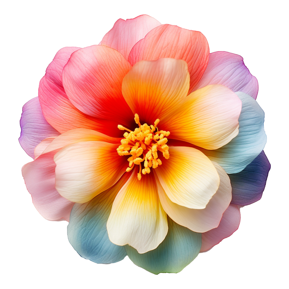 AI generated Colorful flower isolated on transparent background png