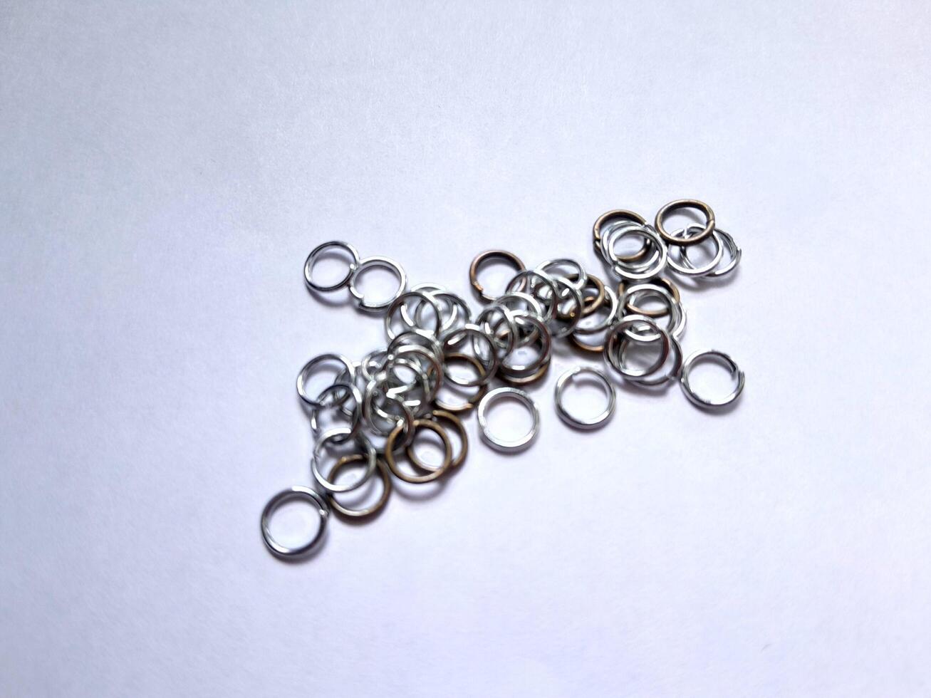 Photos of lots of small iron rings. This photo is perfect for calendars, advertisements, banners, posters