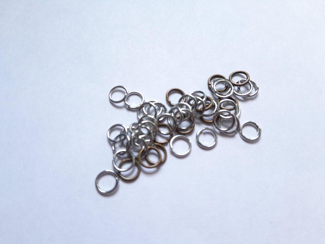 Photos of lots of small iron rings. This photo is perfect for calendars, advertisements, banners, posters