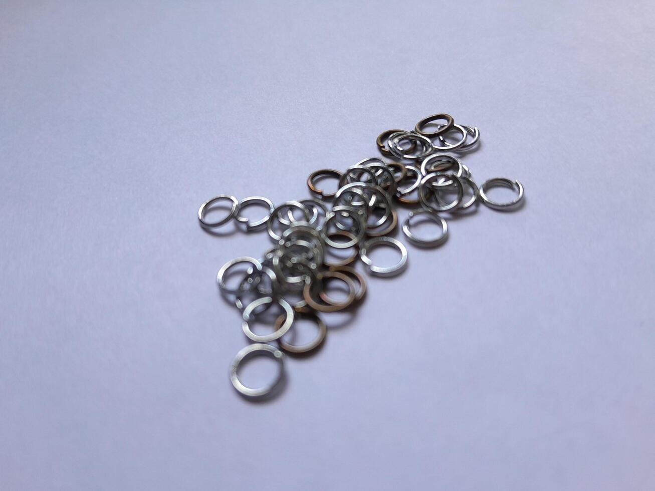 Photos of lots of small iron rings. This photo is perfect for calendars, advertisements, banners, posters