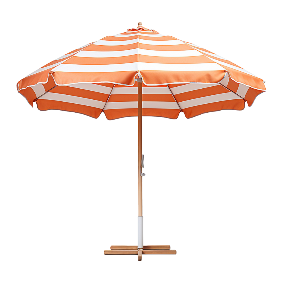 ai generado playa paraguas aislado en transparente antecedentes png