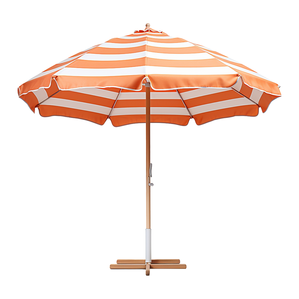 ai généré plage parapluie isolé sur transparent Contexte png