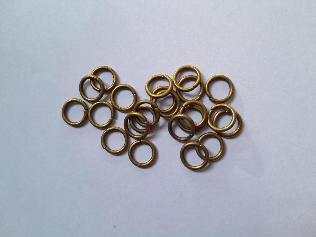 Photos of lots of small iron rings. This photo is perfect for calendars, advertisements, banners, posters