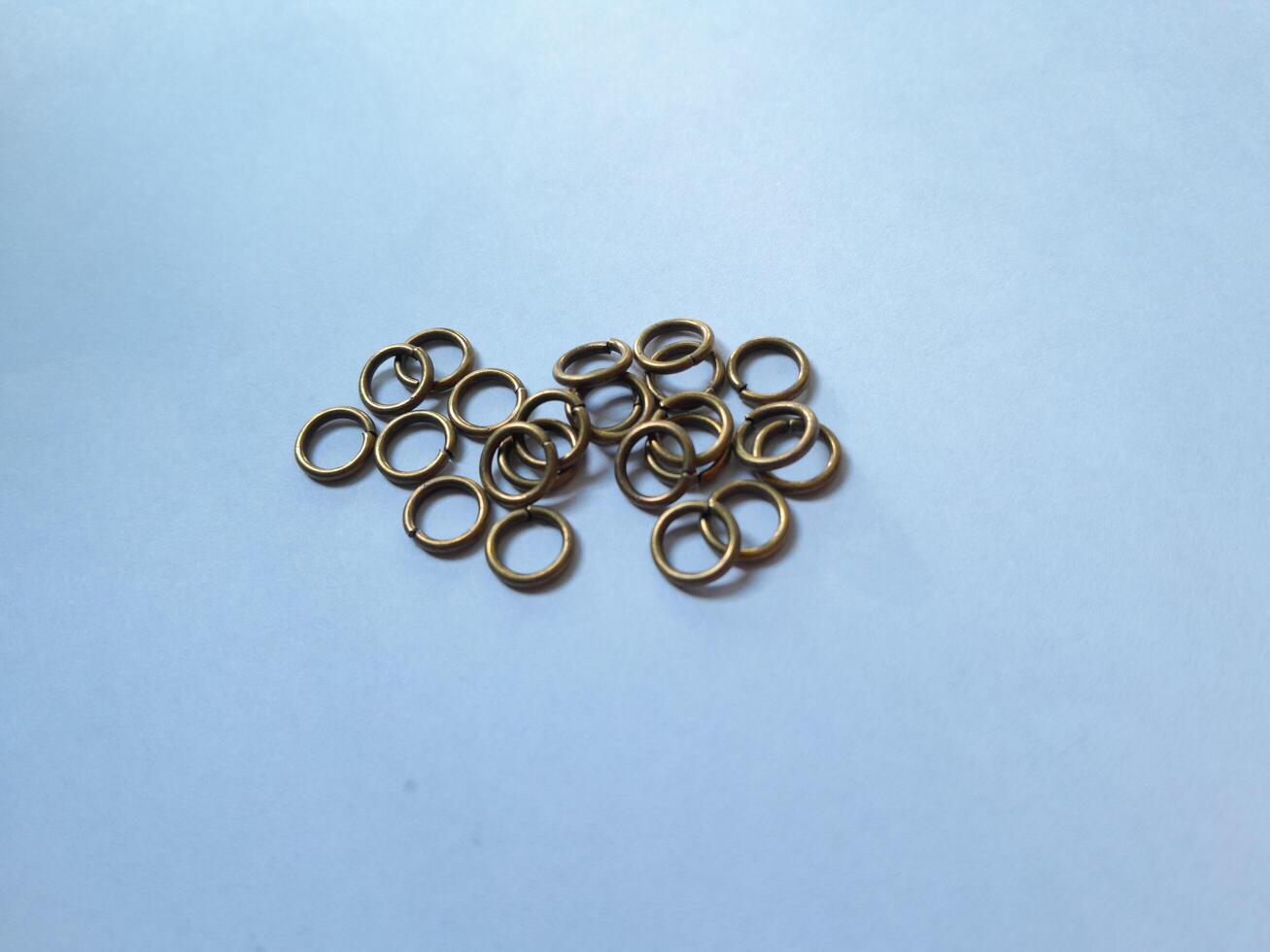 Photos of lots of small iron rings. This photo is perfect for calendars, advertisements, banners, posters